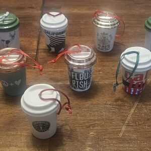 Starbucks Festive Mini Cup Ornament Collection